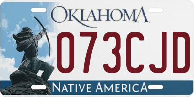 OK license plate 073CJD