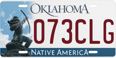 OK license plate 073CLG