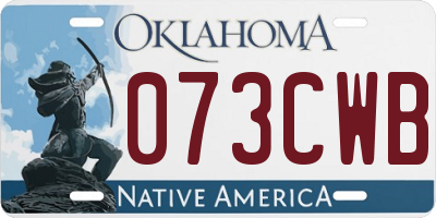 OK license plate 073CWB