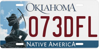 OK license plate 073DFL