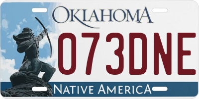 OK license plate 073DNE