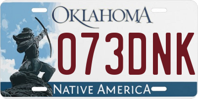 OK license plate 073DNK