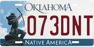 OK license plate 073DNT