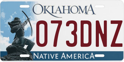 OK license plate 073DNZ