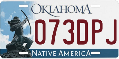 OK license plate 073DPJ