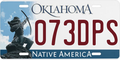 OK license plate 073DPS
