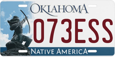 OK license plate 073ESS