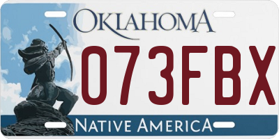 OK license plate 073FBX