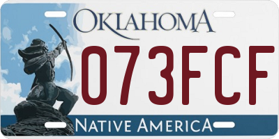 OK license plate 073FCF
