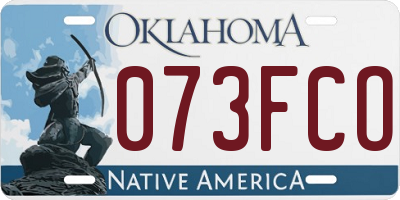 OK license plate 073FCO