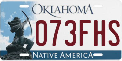 OK license plate 073FHS