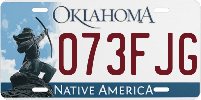 OK license plate 073FJG