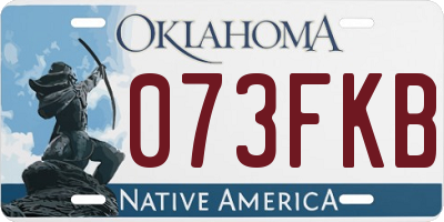 OK license plate 073FKB