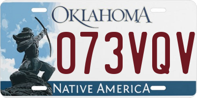 OK license plate 073VQV