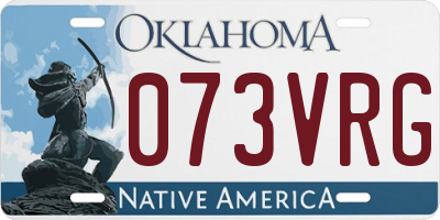 OK license plate 073VRG