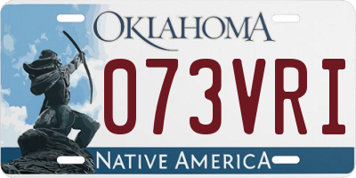 OK license plate 073VRI