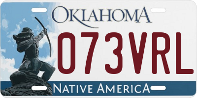 OK license plate 073VRL