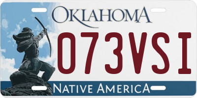 OK license plate 073VSI
