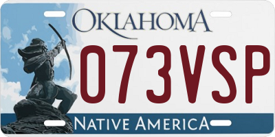OK license plate 073VSP