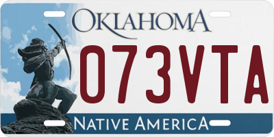 OK license plate 073VTA