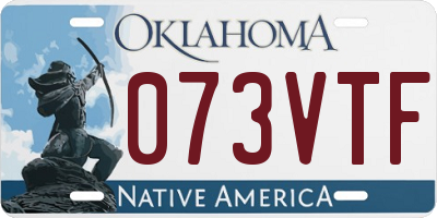 OK license plate 073VTF