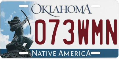 OK license plate 073WMN