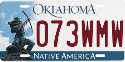 OK license plate 073WMW