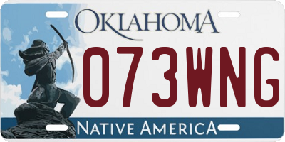 OK license plate 073WNG