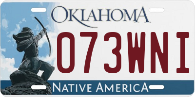 OK license plate 073WNI