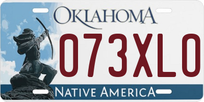 OK license plate 073XLO