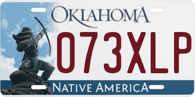 OK license plate 073XLP