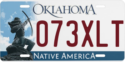 OK license plate 073XLT