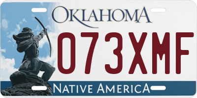 OK license plate 073XMF