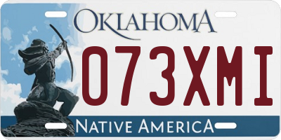 OK license plate 073XMI