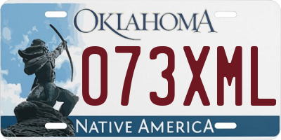 OK license plate 073XML