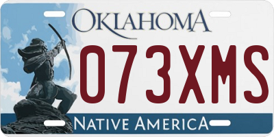 OK license plate 073XMS