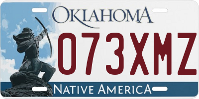 OK license plate 073XMZ