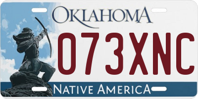 OK license plate 073XNC