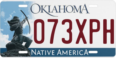 OK license plate 073XPH