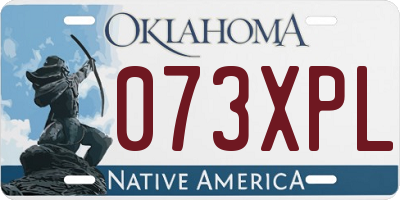 OK license plate 073XPL