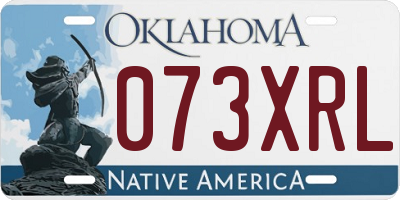 OK license plate 073XRL