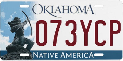 OK license plate 073YCP