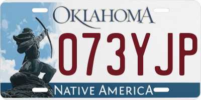 OK license plate 073YJP