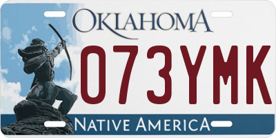 OK license plate 073YMK