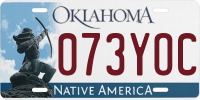 OK license plate 073YOC