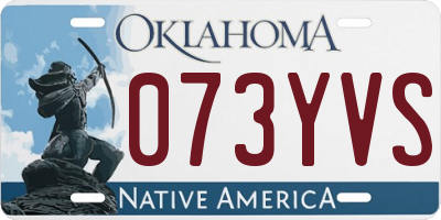 OK license plate 073YVS