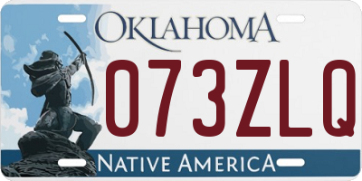 OK license plate 073ZLQ