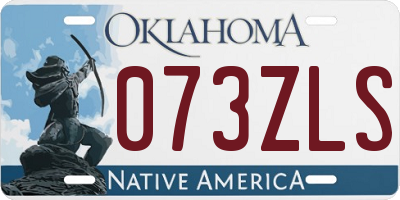 OK license plate 073ZLS