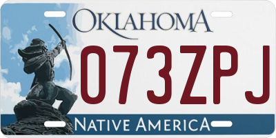 OK license plate 073ZPJ