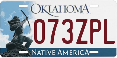 OK license plate 073ZPL